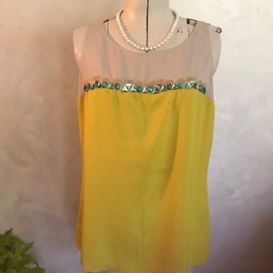 Limited Sleeveless Rhinstone Embellished Top R15